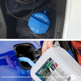 1 10 Liter AdBlue Tank + Flexible Refill Hose for Diesel Vehicles | HIGH PURITY Technical UREA