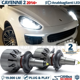 Lampade LED H7 per Porsche Cayenne 2 Restyling Luci Anabbaglianti Lenticolari CANbus | 19000LM