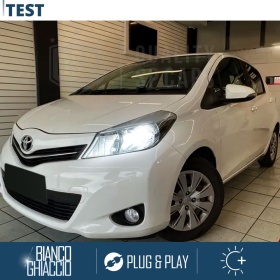 Lampade LED H4 per TOYOTA YARIS XP130 2011-14 Luci Anabbaglianti + Abbaglianti Bianche CANBus