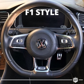 2 PALETTE Cambio al Volante per VW Passat B8 R-Line | Ricambio Paddle Leve Alluminio Nero
