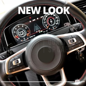 2 Levas de Volante para VW Polo 6C GTI, R-Line | Reemplazo Levas de Cambio de Aluminio Negro