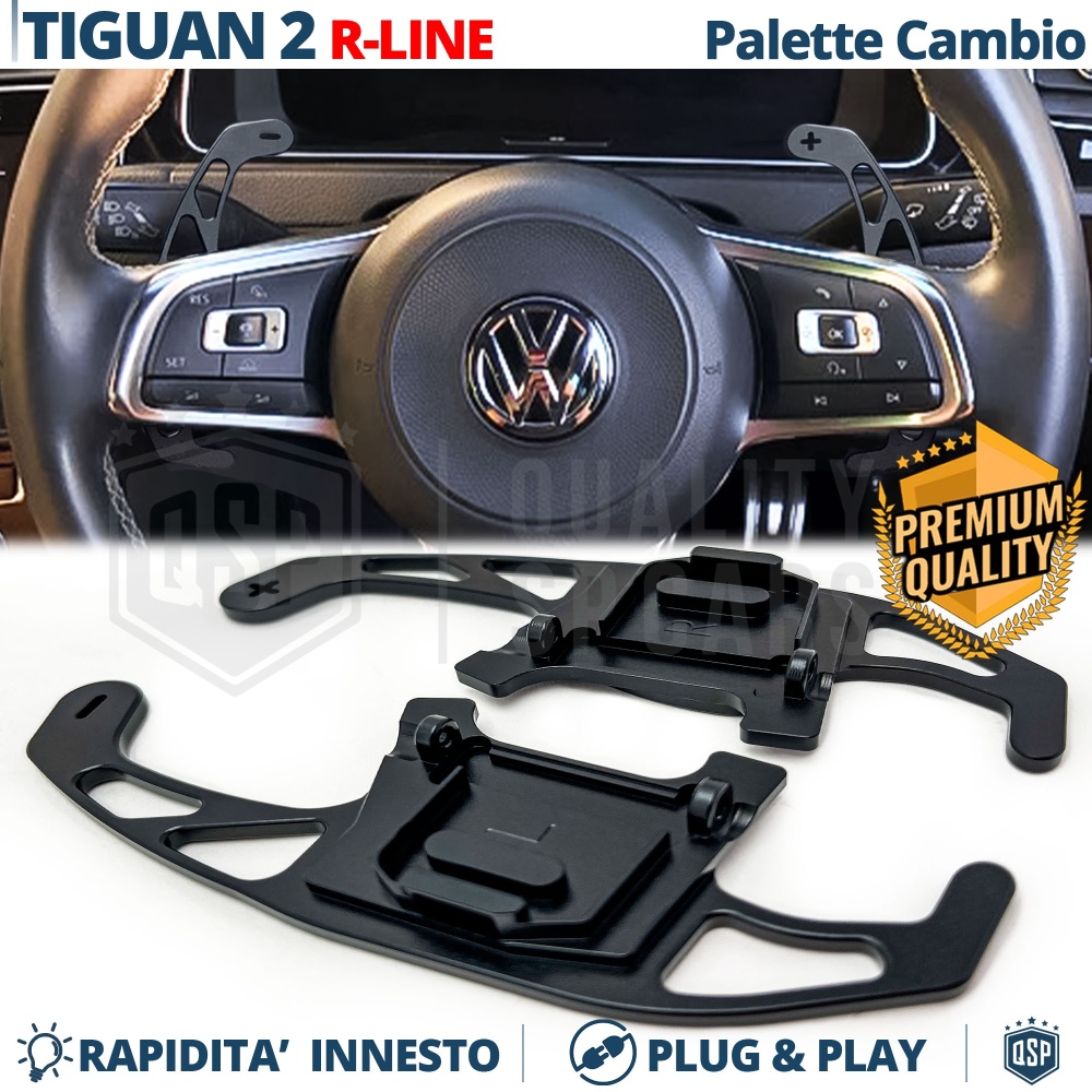 2 Levas de Volante para VW Tiguan 2 R-Line 16-22 | Reemplazo Levas de Cambio de Aluminio Negro 2 Levas de Volante para VW Tiguan 2 R-Line 16-22 | Reemplazo Levas de Cambio de Aluminio Negro