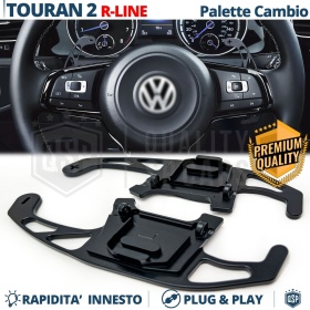 2 Levas de Volante para VW Touran 2 R-Line | Reemplazo Levas de Cambio de Aluminio Negro