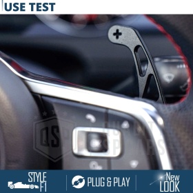 2 Levas de Volante para VW T-Roc 17-22 | Reemplazo Levas de Cambio de Aluminio Negro