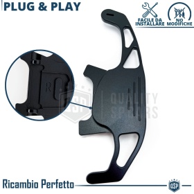 2 Levas de Volante para VW T-Roc 17-22 | Reemplazo Levas de Cambio de Aluminio Negro