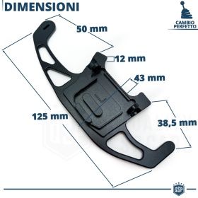 2 Levas de Volante para VW T-Roc 17-22 | Reemplazo Levas de Cambio de Aluminio Negro