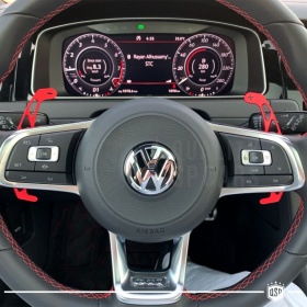 2 Levas de Volante para VW Polo 6 GTI, R-Line 17-21 | Reemplazo Levas de Cambio de Aluminio Rojo