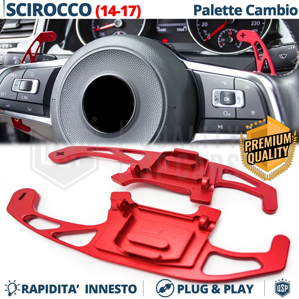 2 Levas de Volante para VW Scirocco 3 14-17 | Reemplazo Levas de Cambio de Aluminio Rojo 2 Levas de Volante para VW Scirocco 3 14-17 | Reemplazo Levas de Cambio de Aluminio Rojo