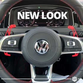 2 Levas de Volante para VW Tiguan 2 R-Line 16-22 | Reemplazo Levas de Cambio de Aluminio Rojo