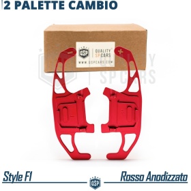 2 Steering Wheel Paddle Shift for VW T-Roc 17-22 | Red Aluminum Paddle Shifters Replacement