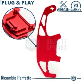 2 Steering Wheel Paddle Shift for VW T-Roc 17-22 | Red Aluminum Paddle Shifters Replacement