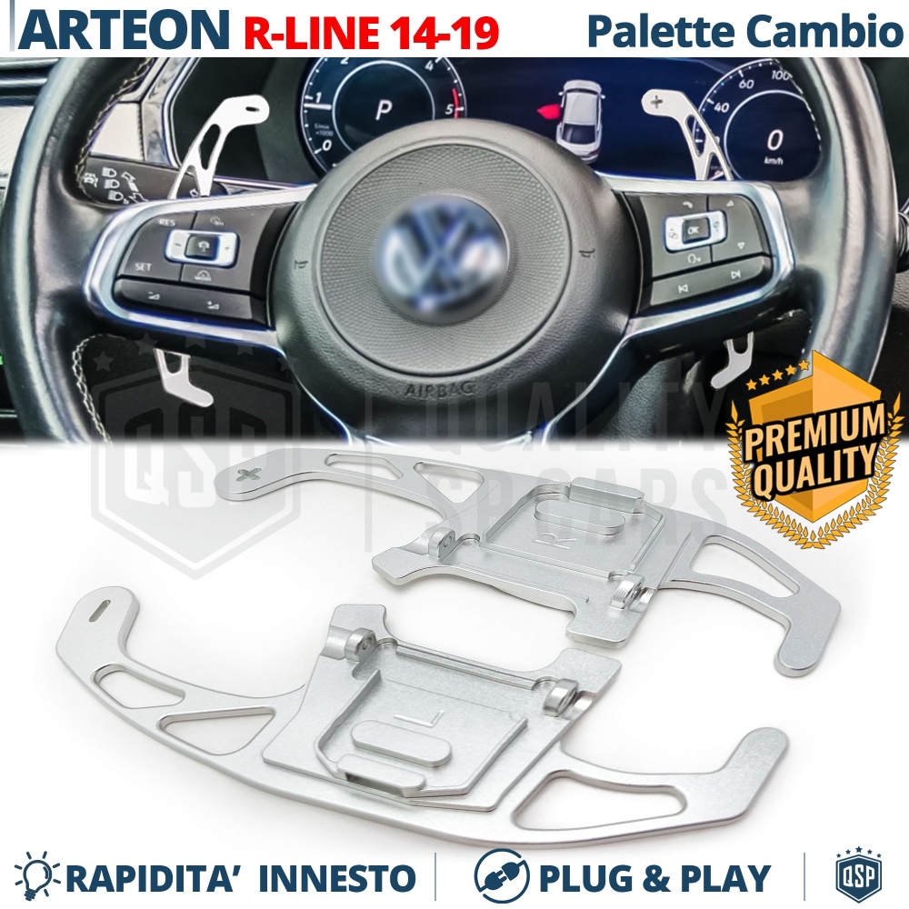2 Levas de Volante para VW Arteon R-Line 17-20 | Reemplazo Levas de Cambio de Aluminio Silver 2 Levas de Volante para VW Arteon R-Line 17-20 | Reemplazo Levas de Cambio de Aluminio Silver