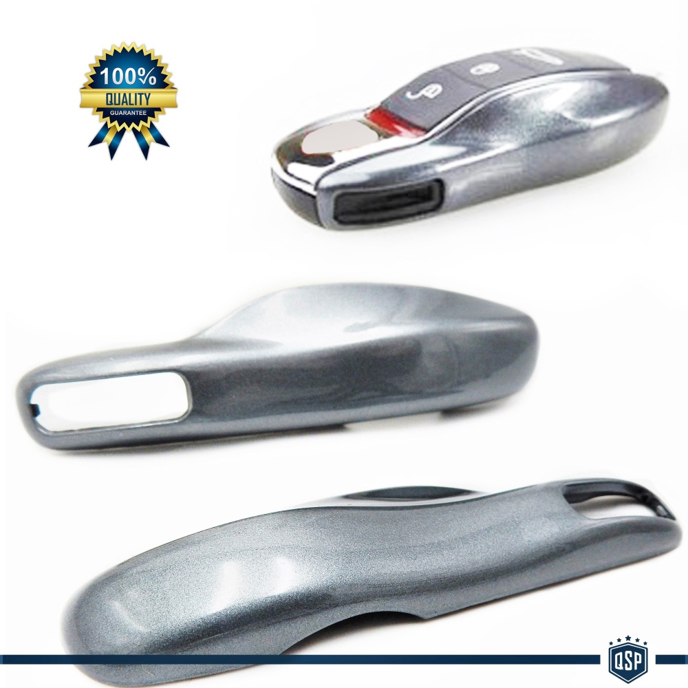 Funda Rígida Llave Mando Gris para Porsche Carcasa en Abs Térmico Funda Rígida Llave Mando Gris para Porsche Carcasa en Abs Térmico