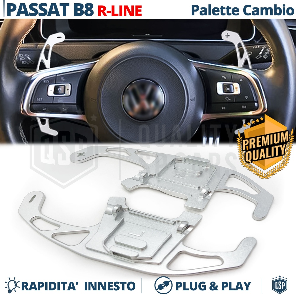 2 Levas de Volante para VW Passat B8 R-Line | Reemplazo Levas de Cambio de Aluminio Silver 2 Levas de Volante para VW Passat B8 R-Line | Reemplazo Levas de Cambio de Aluminio Silver