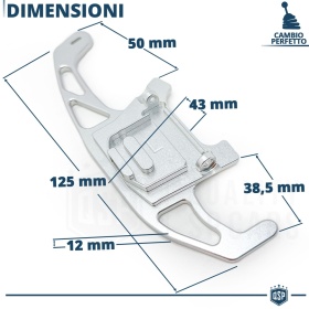 2 Levas de Volante para VW Passat B8 R-Line | Reemplazo Levas de Cambio de Aluminio Silver
