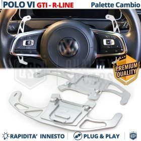 2 Levas de Volante para VW Polo 6 GTI, R-Line 17-21 | Reemplazo Levas de Cambio de Aluminio Silver