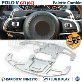2 Levas de Volante para VW Polo 6C GTI, R-Line | Reemplazo Levas de Cambio de Aluminio Silver
