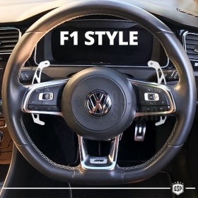 2 PALETTE Cambio al Volante per VW Tiguan 2 R-Line 16-22 | Ricambio Paddle Leve Alluminio Silver