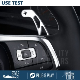 2 PALETTE Cambio al Volante per VW Tiguan 2 R-Line 16-22 | Ricambio Paddle Leve Alluminio Silver