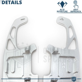2 PALETTE Cambio al Volante per VW Tiguan 2 R-Line 16-22 | Ricambio Paddle Leve Alluminio Silver