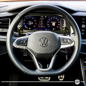 2 Palettes au Volant pour VW Golf 8 | Palettes de Remplacement en Aluminium Noir
