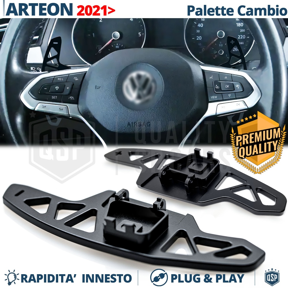 2 Steering Wheel Paddle Shift for VW Arteon Facelift | Paddle Shifters Replacement in Black Aluminum 2 Steering Wheel Paddle Shift for VW Arteon Facelift | Paddle Shifters Replacement in Black Aluminum