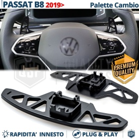 2 Levas de Volante para VW Passat B8 Facelift | Levas de Cambio de Reemplazo de Aluminio Negro