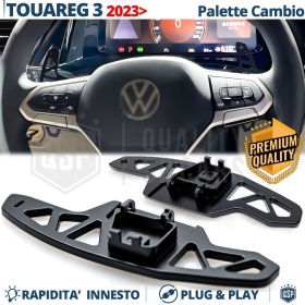 2 Levas de Volante para VW Touareg 3 Facelift | Levas de Cambio de Reemplazo de Aluminio Negro