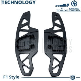 2 Levas de Volante para VW T-Roc Facelift | Levas de Cambio de Reemplazo de Aluminio Negro