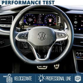 2 Levas de Volante para VW T-Roc Facelift | Levas de Cambio de Reemplazo de Aluminio Negro