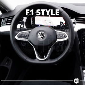 2 Levas de Volante para VW Caddy 4 | Levas de Cambio de Reemplazo de Aluminio Negro