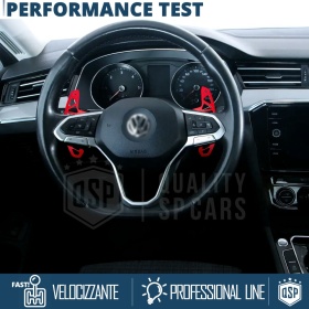 2 Levas de Volante para VW Touran 2 Facelift | Levas de Cambio de Reemplazo de Aluminio Rojo