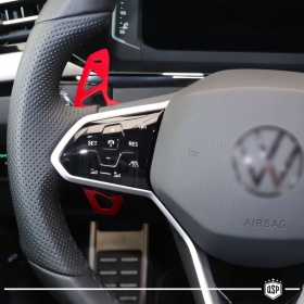2 Levas de Volante para VW Touareg 3 Facelift | Levas de Cambio de Reemplazo de Aluminio Rojo
