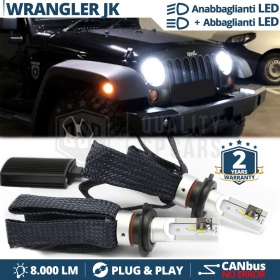 Kit LED H4 para JEEP WRANGLER JK Luces de Cruce + Carretera | 6500K 8000LM CANbus
