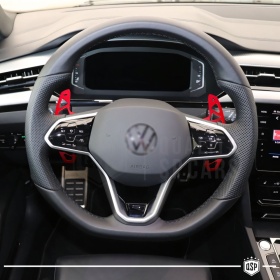 2 Levas de Volante para VW Touareg 3 Facelift | Levas de Cambio de Reemplazo de Aluminio Rojo