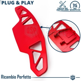 2 Levas de Volante para VW T-Roc Facelift | Levas de Cambio de Reemplazo de Aluminio Rojo