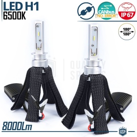 Kit LED H1 con GRADUACIÓN AJUSTABLE | 6500K 8000LM | CANbus SIN ERROR, Plug & Play