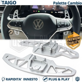 2 Levas de Volante para VW Taigo | Levas de Cambio de Reemplazo de Aluminio Silver