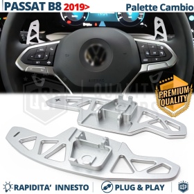 2 Levas de Volante para VW Passat B8 Facelift | Levas de Cambio de Reemplazo de Aluminio Silver