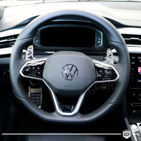 2 PALETTE Cambio al Volante per VW Tiguan 2 Restyling | Paddle Leve di Ricambio in Alluminio Silver