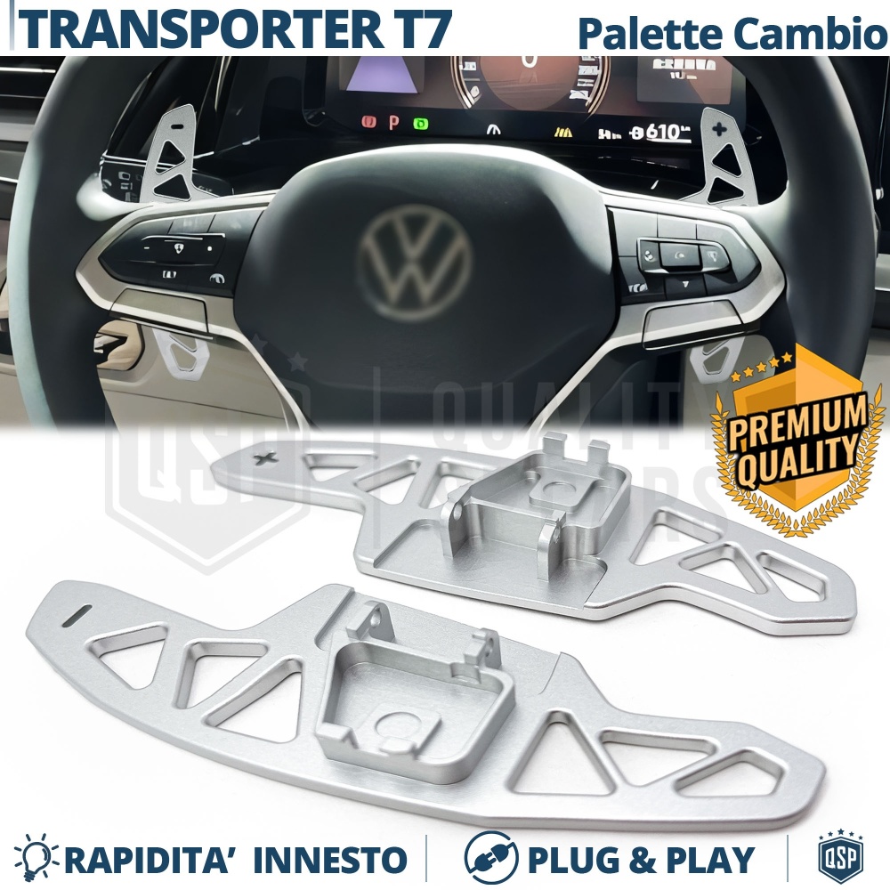 2 Levas de Volante para VW Multivan T7 | Levas de Cambio de Reemplazo de Aluminio Silver 2 Levas de Volante para VW Multivan T7 | Levas de Cambio de Reemplazo de Aluminio Silver