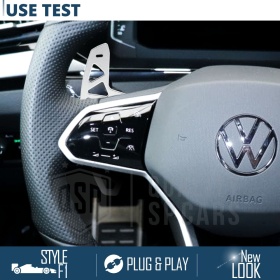 2 Levas de Volante para VW Multivan T7 | Levas de Cambio de Reemplazo de Aluminio Silver