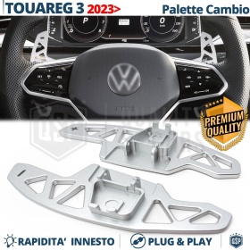 2 Levas de Volante para VW Touareg 3 Facelift | Levas de Cambio de Reemplazo de Aluminio Silver