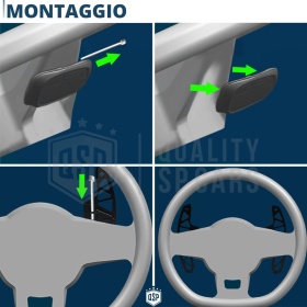 2 Levas de Volante para VW Touareg 3 Facelift | Levas de Cambio de Reemplazo de Aluminio Silver
