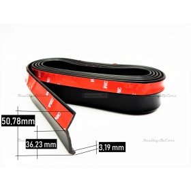 Spoiler Alerón Adhesivo Compatible con SSANGYONG Labio parachoques LIP o Faldones Laterales Negro Flexible