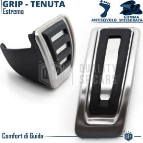 Car PEDAL Covers for VW T-Roc MANUAL Transmission | Aluminum and Non-slip Rubber Sports Pedals