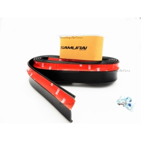 Spoiler Alerón Adhesivo Compatible con SSANGYONG Labio parachoques LIP o Faldones Laterales Negro Flexible