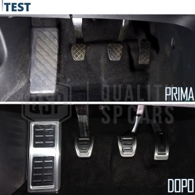 Car PEDAL Covers for Audi A3 8Y MANUAL Transmission | Aluminum and Non-slip Rubber Sports Pedals