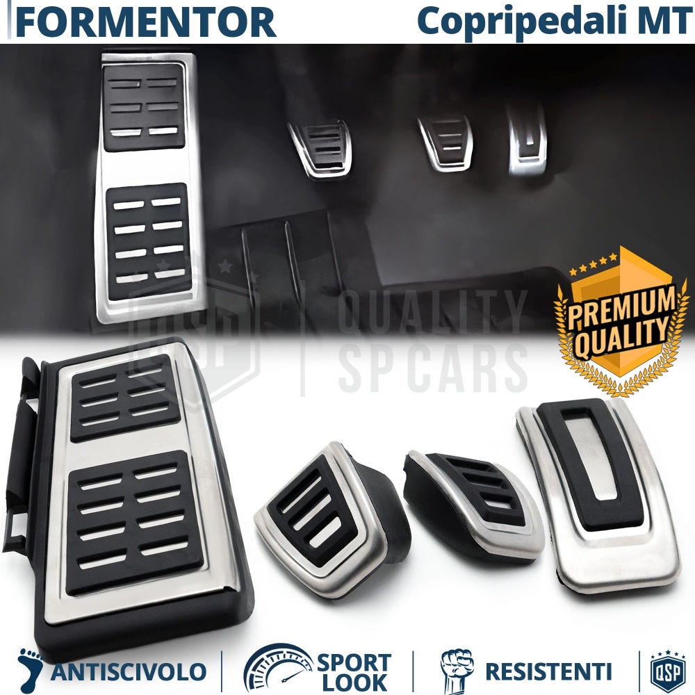 CUBRE PEDALES Deportivos para Cupra Formentor Cambio MANUAL | Pedales de Aluminio y Goma Antideslizante