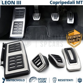 CUBRE PEDALES Deportivos para Seat Leon 3 Cambio MANUAL | Pedales de Aluminio y Goma Antideslizante